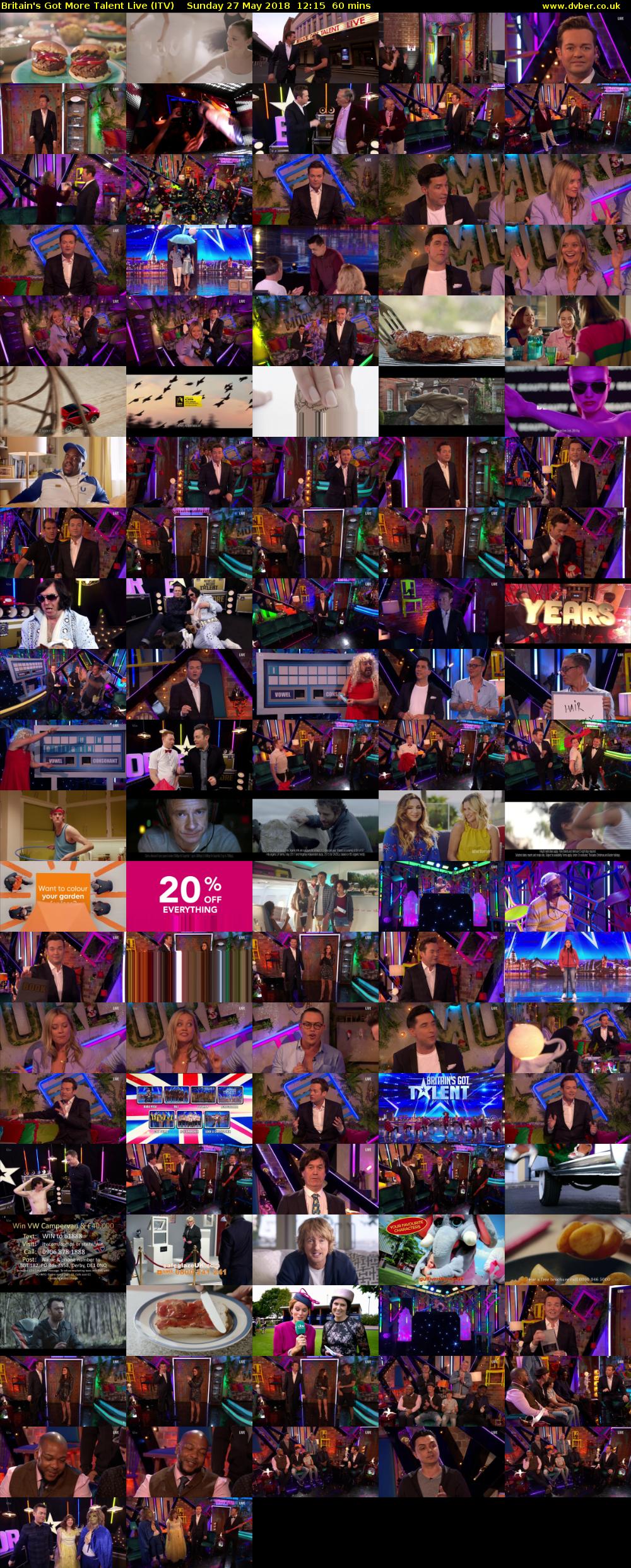 Britain's Got More Talent Live (ITV) Sunday 27 May 2018 12:15 - 13:15