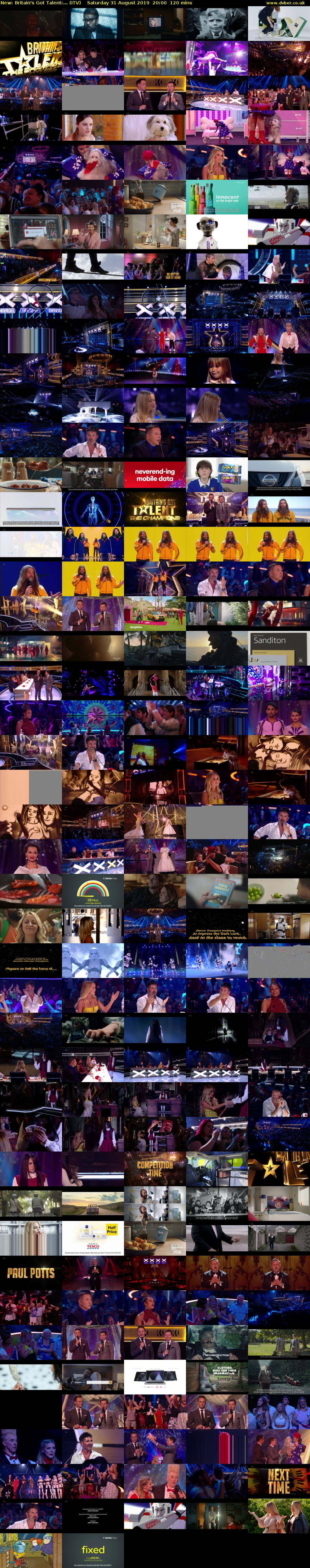 Britain's Got Talent:... (ITV) Saturday 31 August 2019 20:00 - 22:00