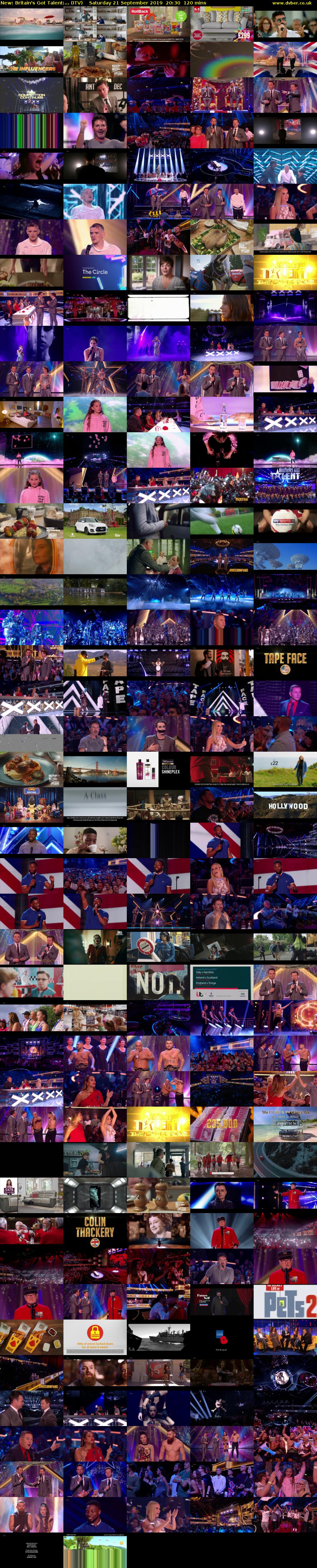 Britain's Got Talent:... (ITV) Saturday 21 September 2019 20:30 - 22:30