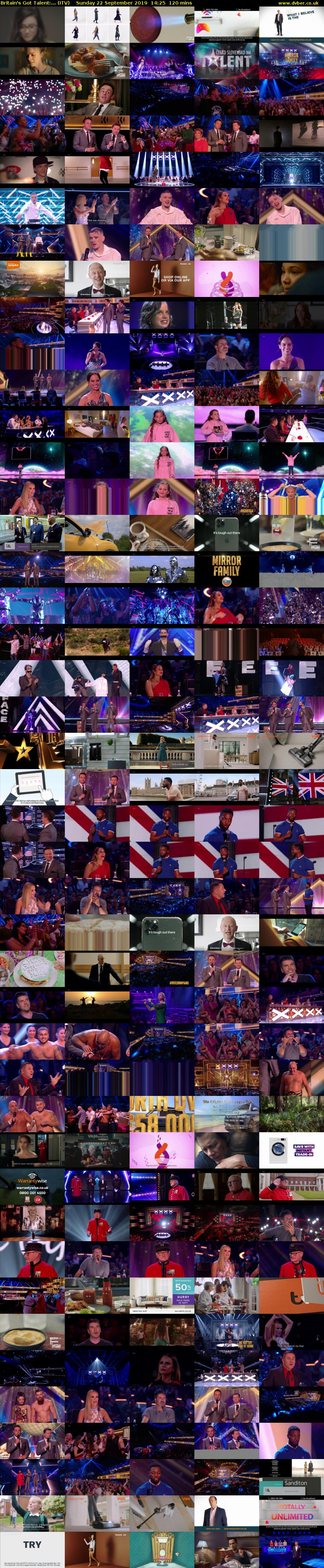 Britain's Got Talent:... (ITV) Sunday 22 September 2019 14:25 - 16:25