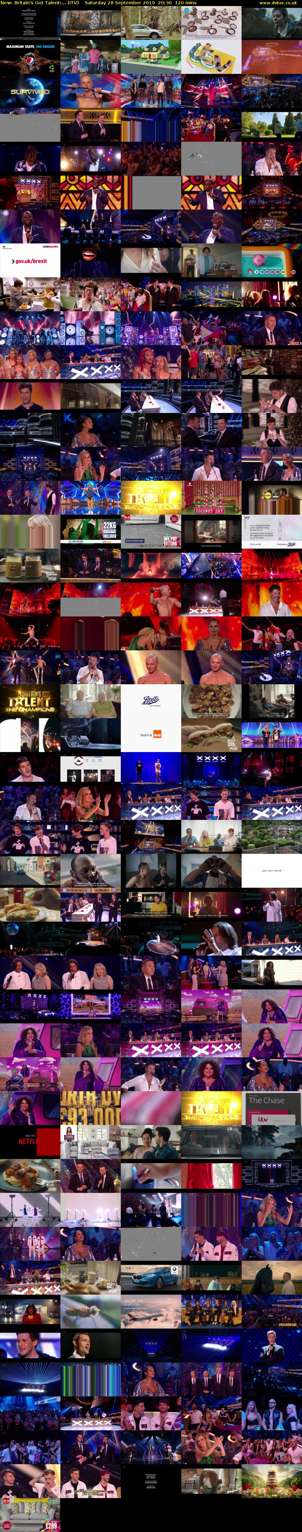 Britain's Got Talent:... (ITV) Saturday 28 September 2019 20:30 - 22:30