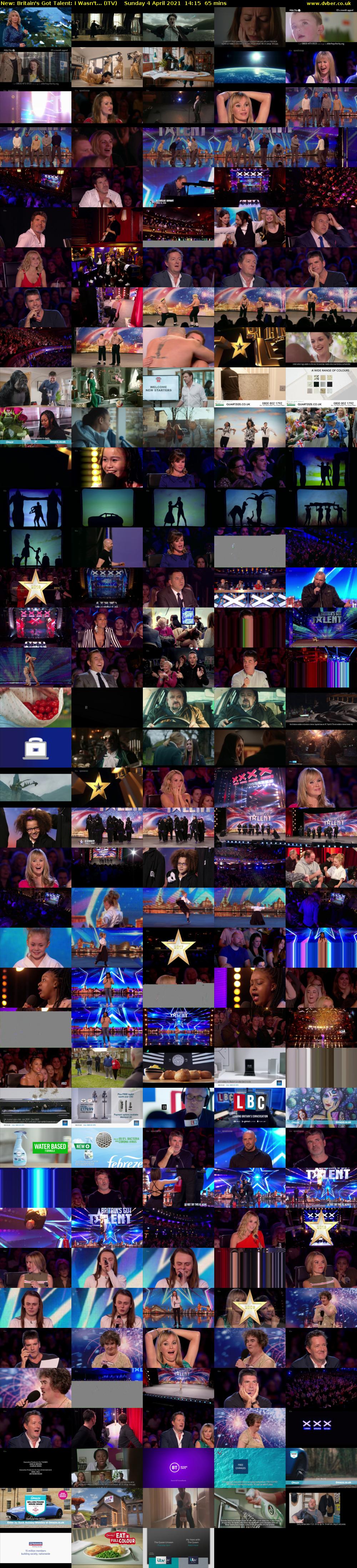Britain's Got Talent: I Wasn't... (ITV) Sunday 4 April 2021 14:15 - 15:20