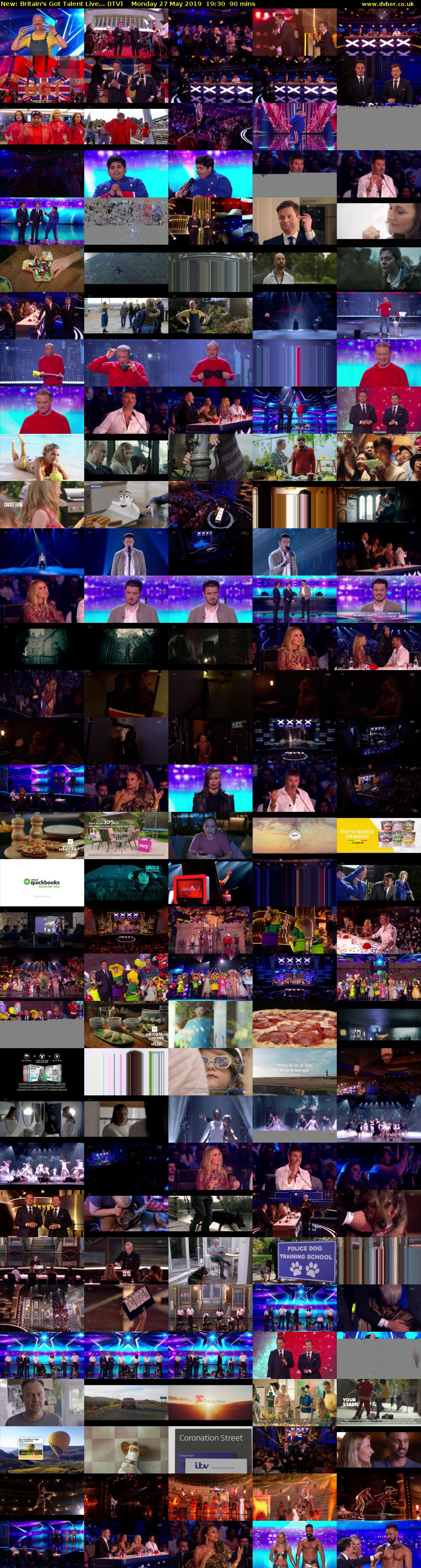 Britain's Got Talent Live... (ITV) Monday 27 May 2019 19:30 - 21:00