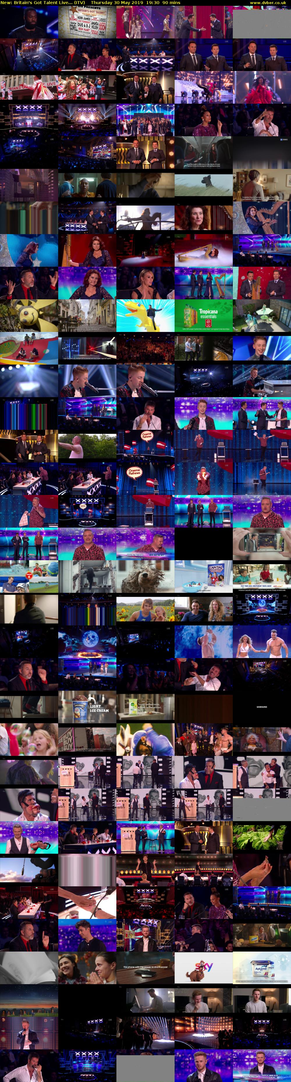 Britain's Got Talent Live... (ITV) Thursday 30 May 2019 19:30 - 21:00