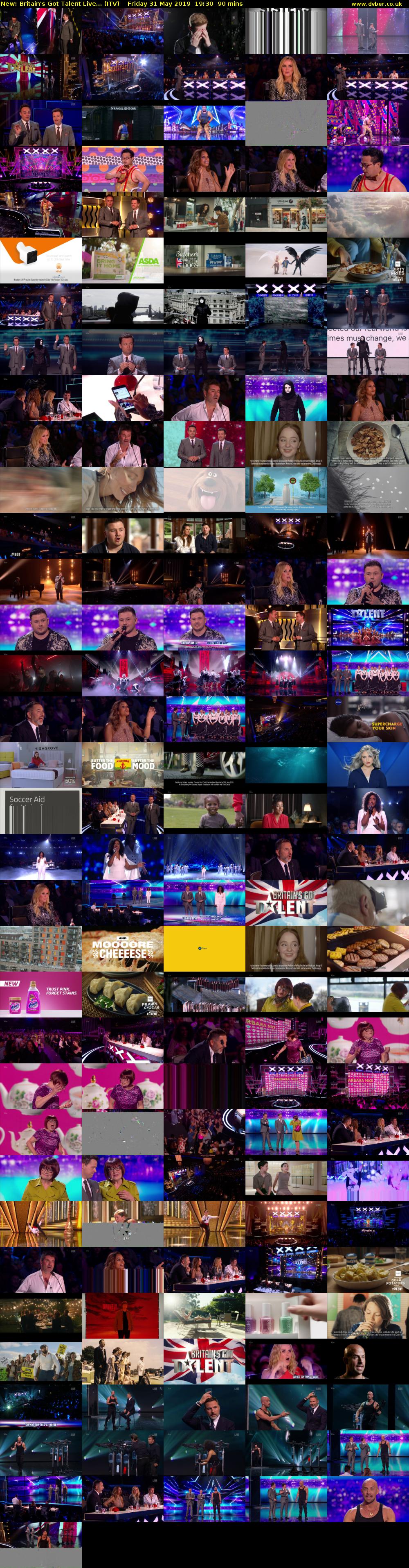 Britain's Got Talent Live... (ITV) Friday 31 May 2019 19:30 - 21:00