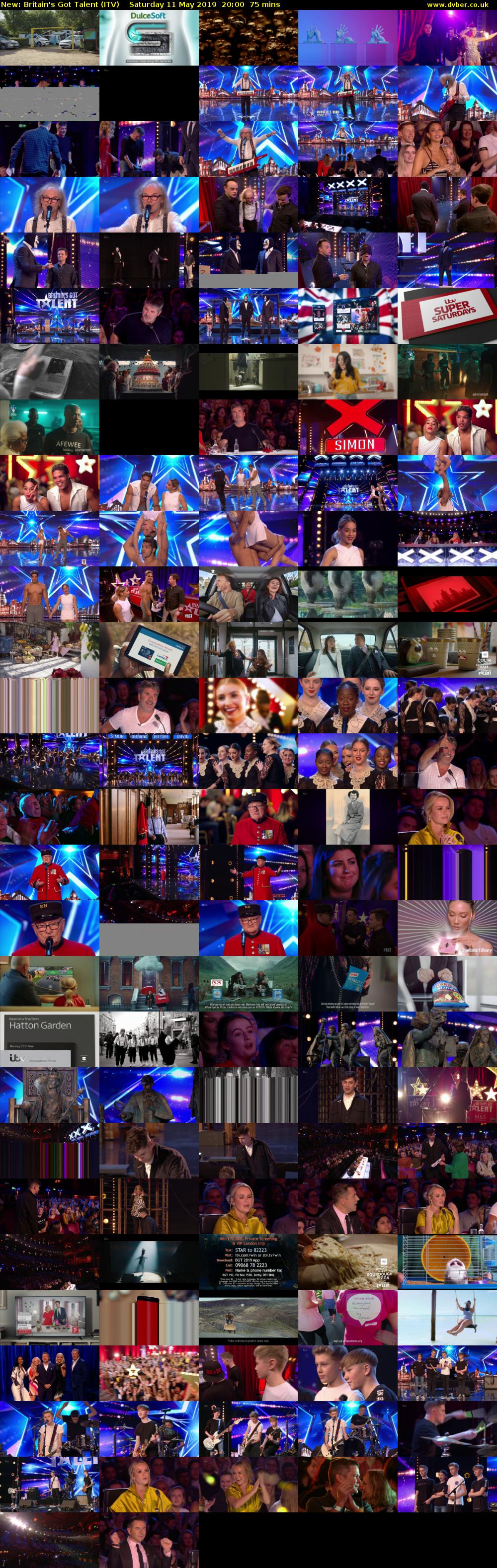 Britain's Got Talent (ITV) Saturday 11 May 2019 20:00 - 21:15