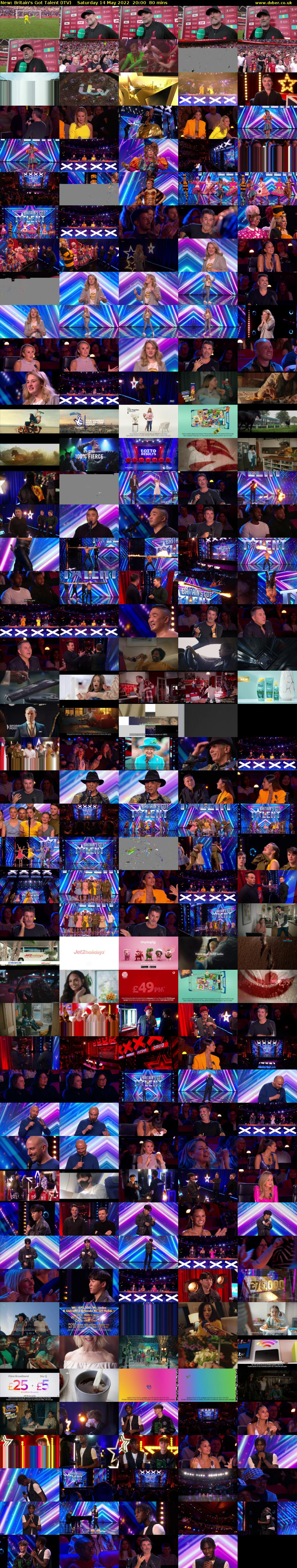 Britain's Got Talent (ITV) Saturday 14 May 2022 20:00 - 21:20