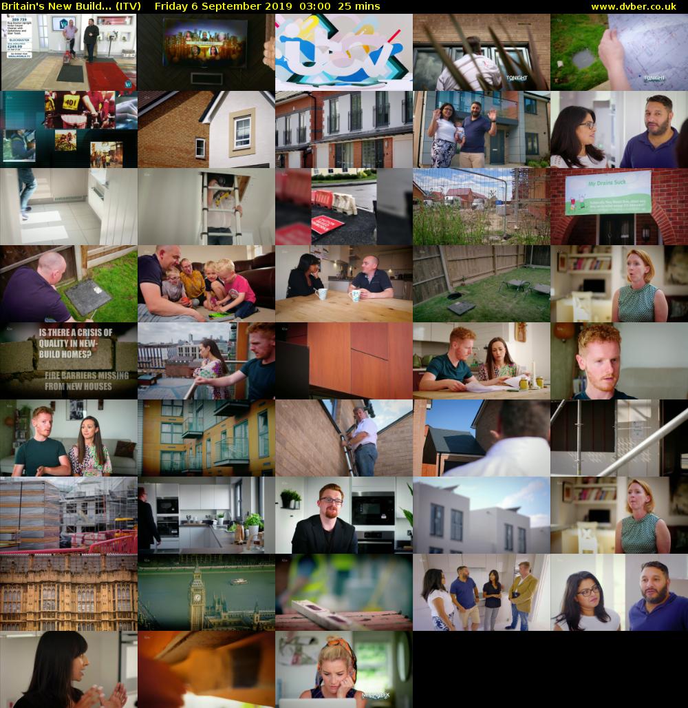 Britain's New Build... (ITV) Friday 6 September 2019 03:00 - 03:25