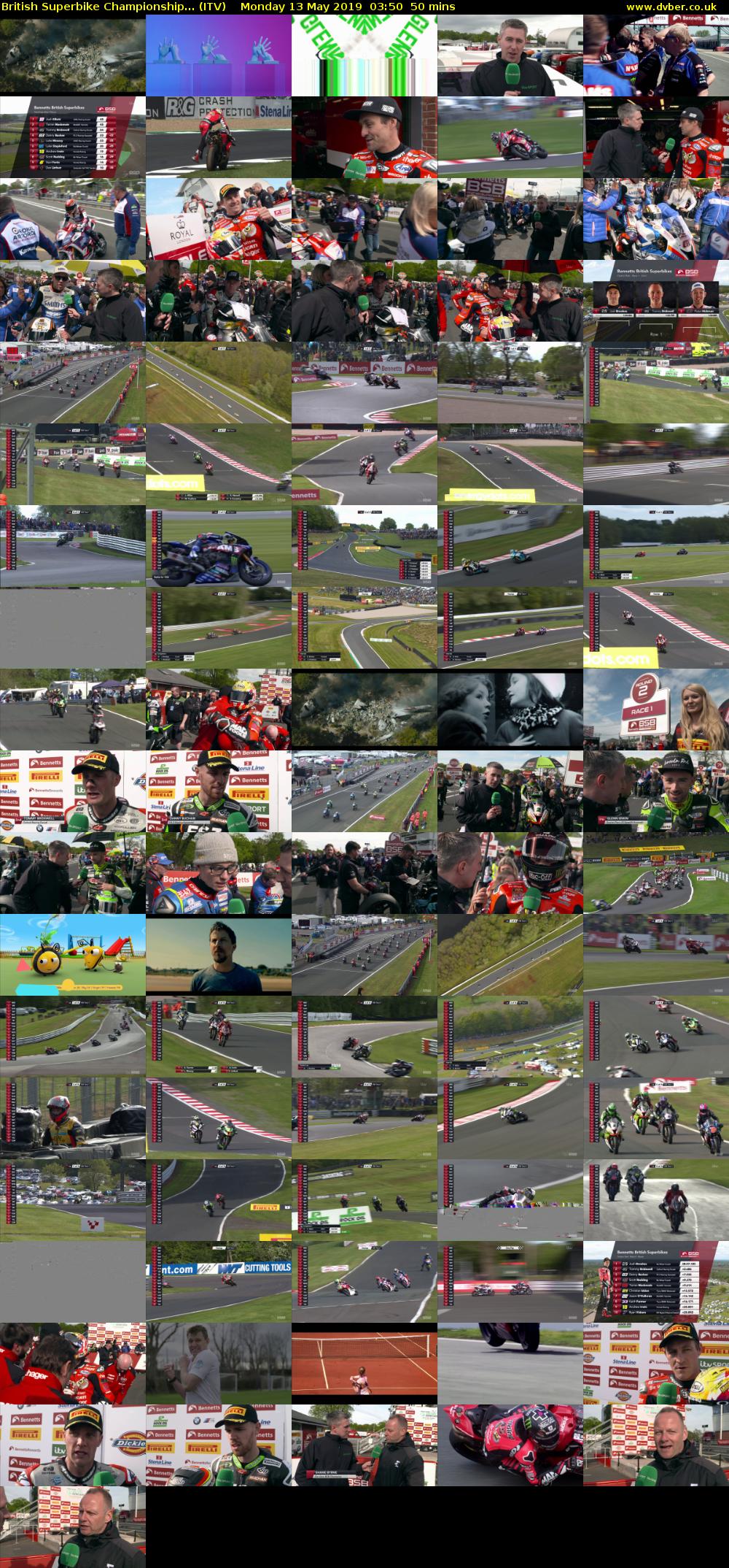 British Superbike Championship... (ITV) Monday 13 May 2019 03:50 - 04:40