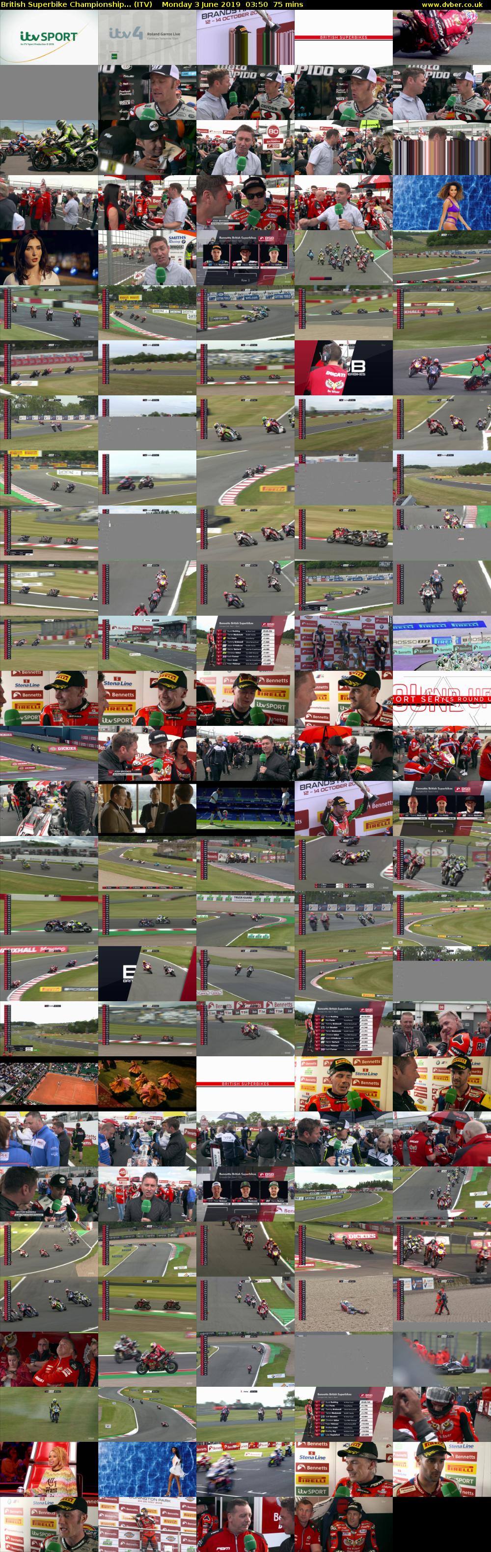 British Superbike Championship... (ITV) Monday 3 June 2019 03:50 - 05:05