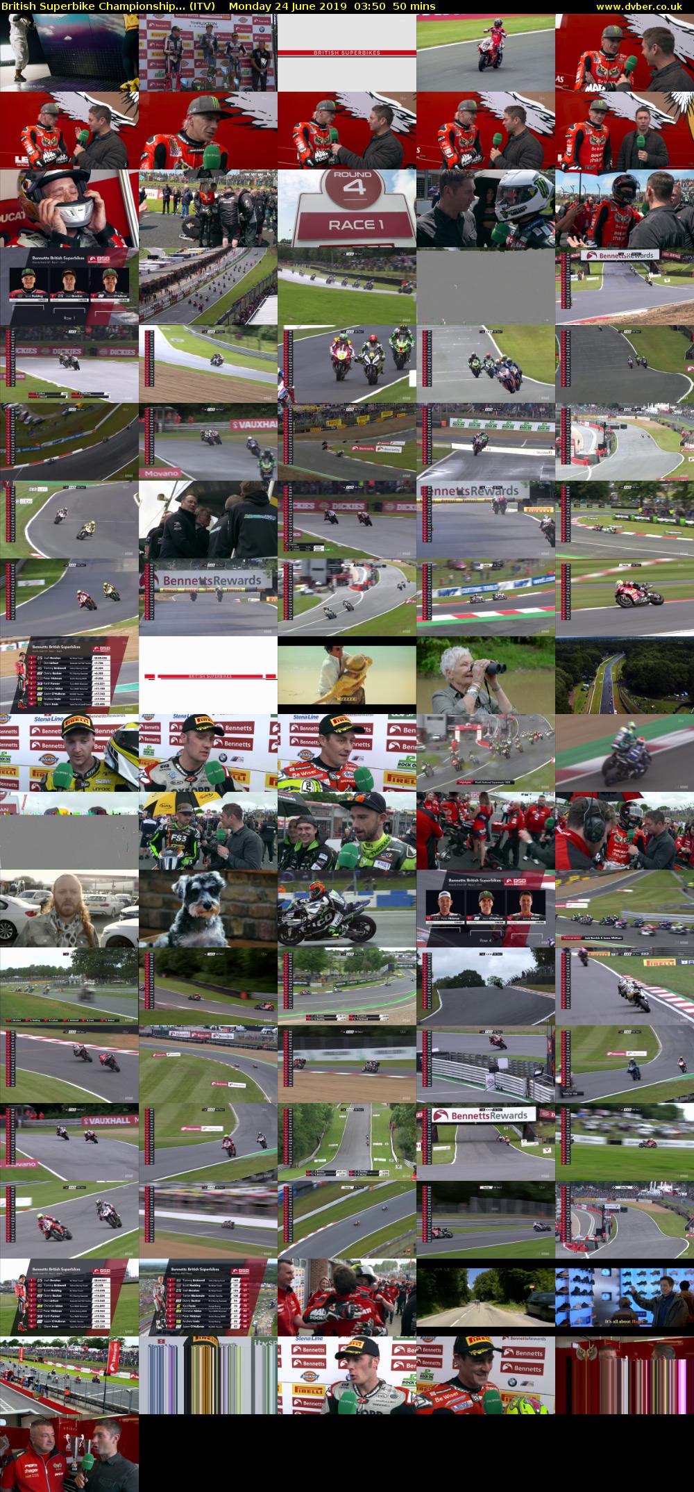 British Superbike Championship... (ITV) Monday 24 June 2019 03:50 - 04:40