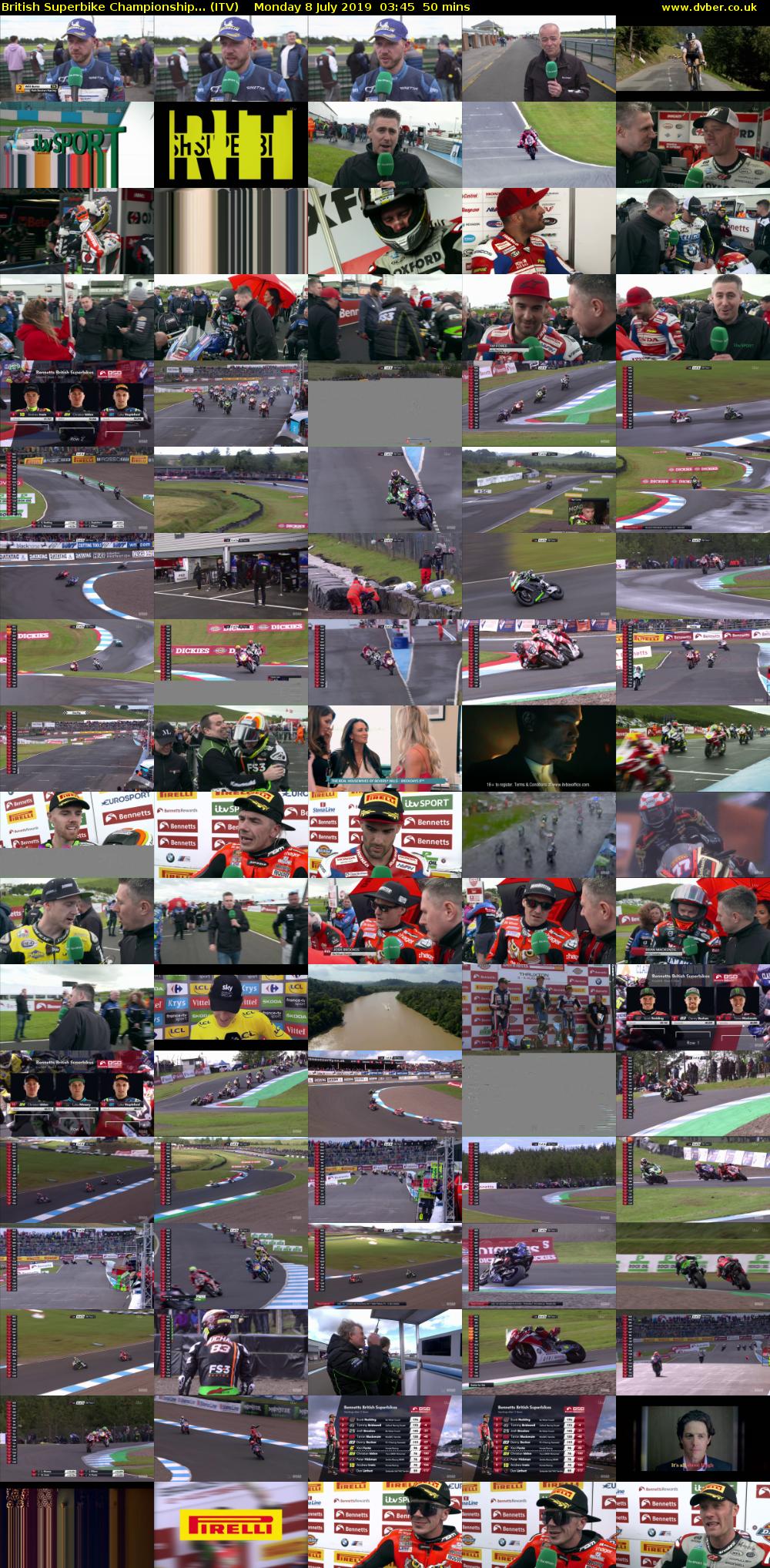 British Superbike Championship... (ITV) Monday 8 July 2019 03:45 - 04:35