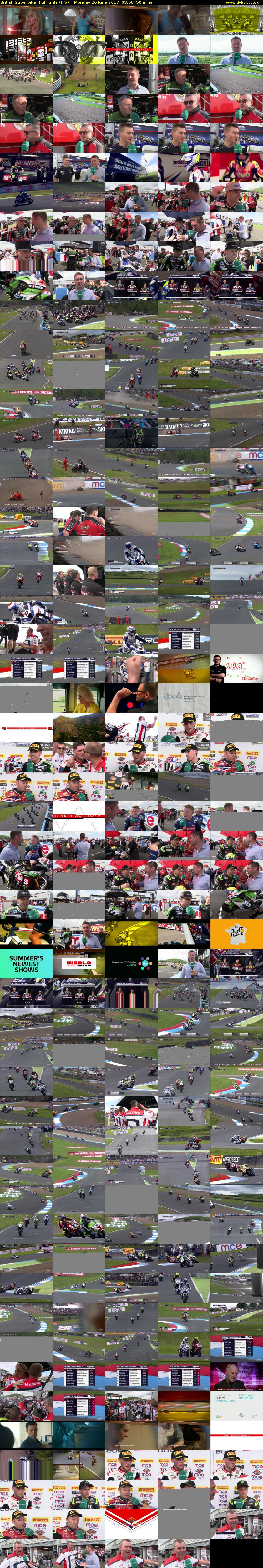 British Superbike Highlights (ITV) Monday 26 June 2017 03:50 - 04:40