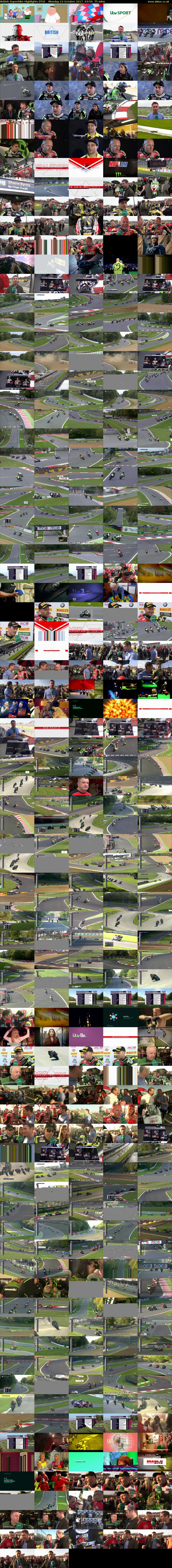 British Superbike Highlights (ITV) Monday 23 October 2017 03:50 - 05:05