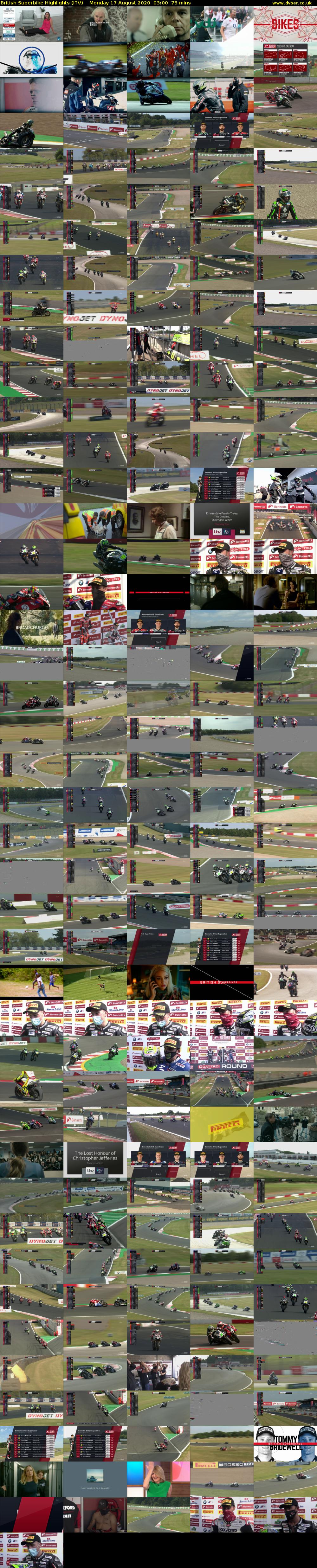 British Superbike Highlights (ITV) Monday 17 August 2020 03:00 - 04:15