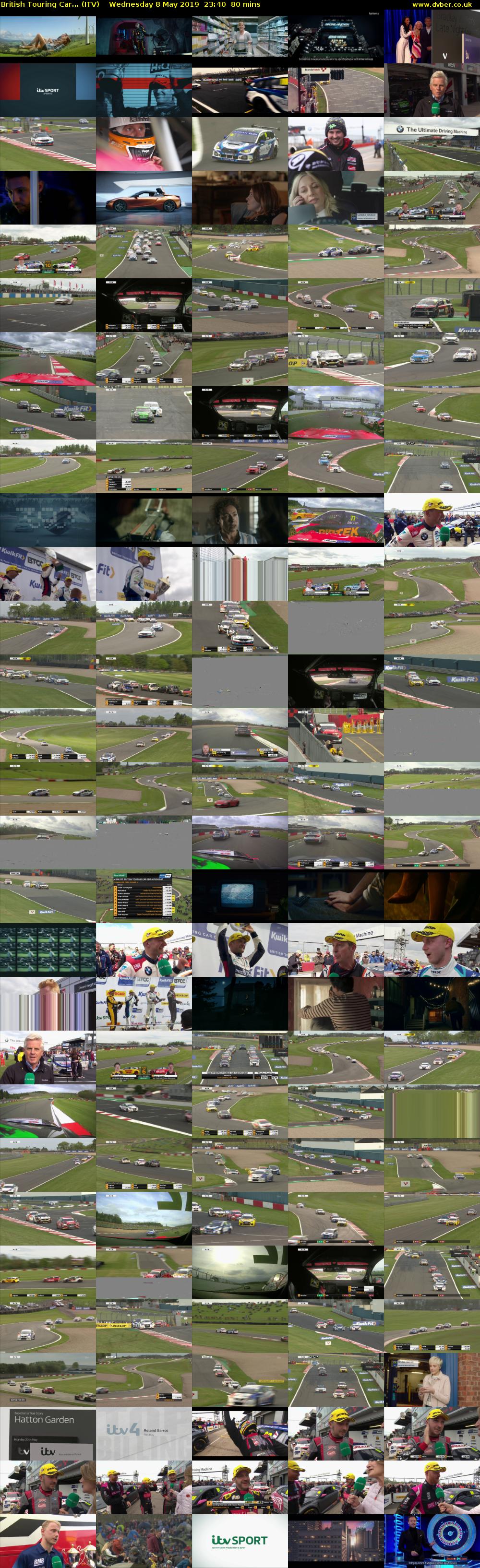 British Touring Car... (ITV) Wednesday 8 May 2019 23:40 - 01:00