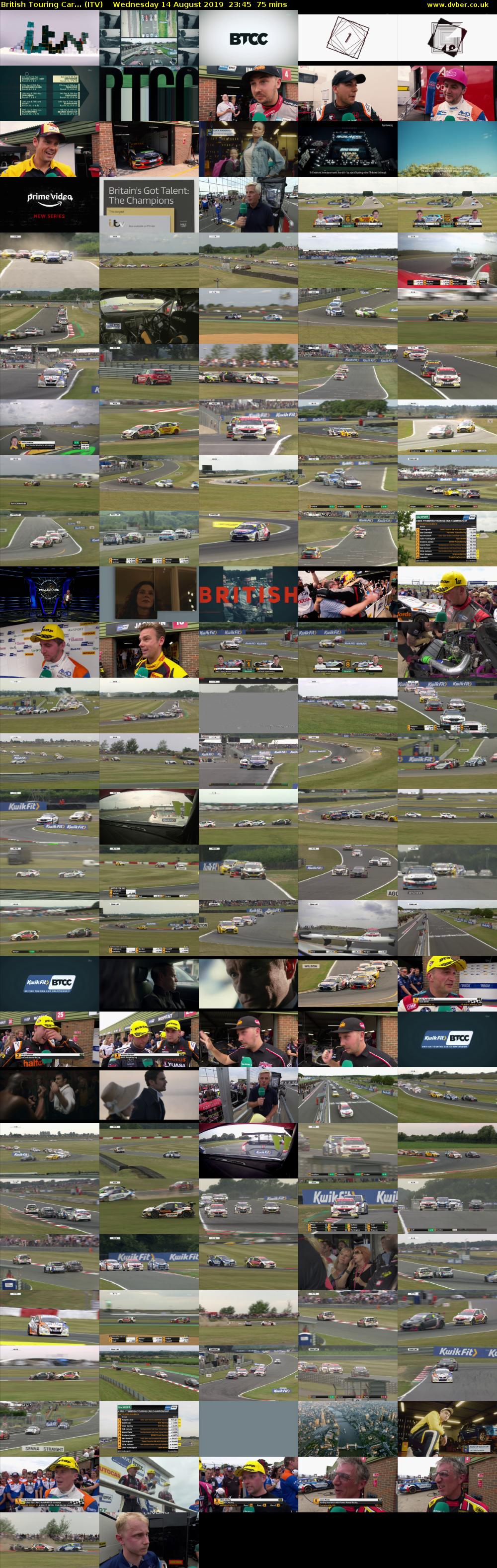 British Touring Car... (ITV) Wednesday 14 August 2019 23:45 - 01:00