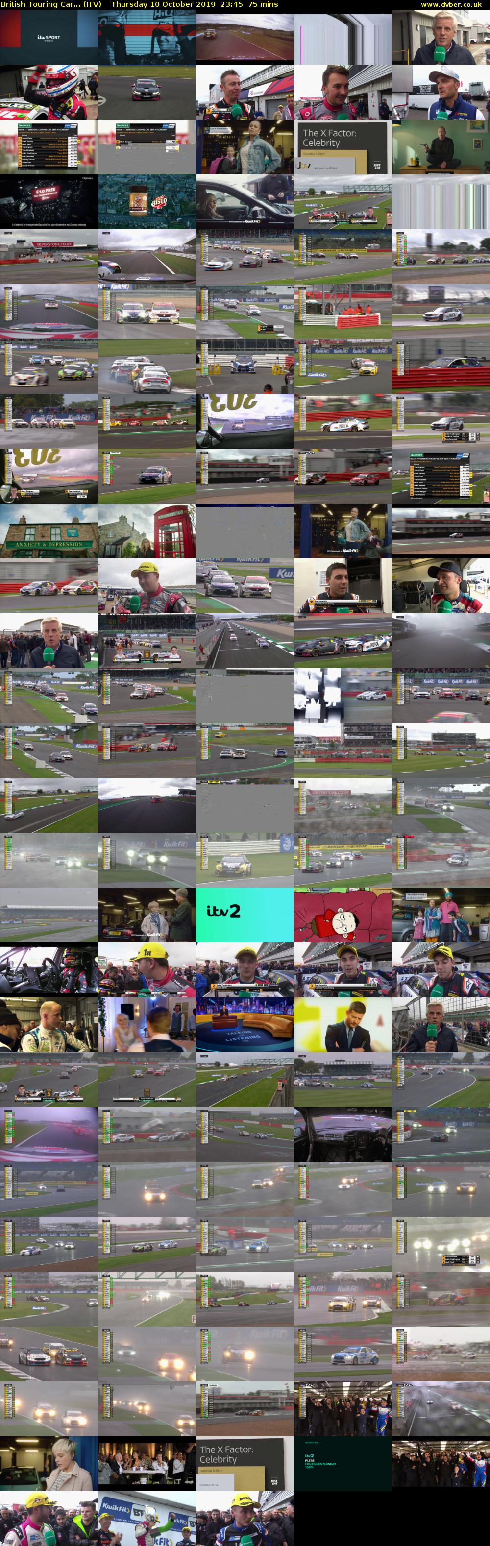 British Touring Car... (ITV) Thursday 10 October 2019 23:45 - 01:00