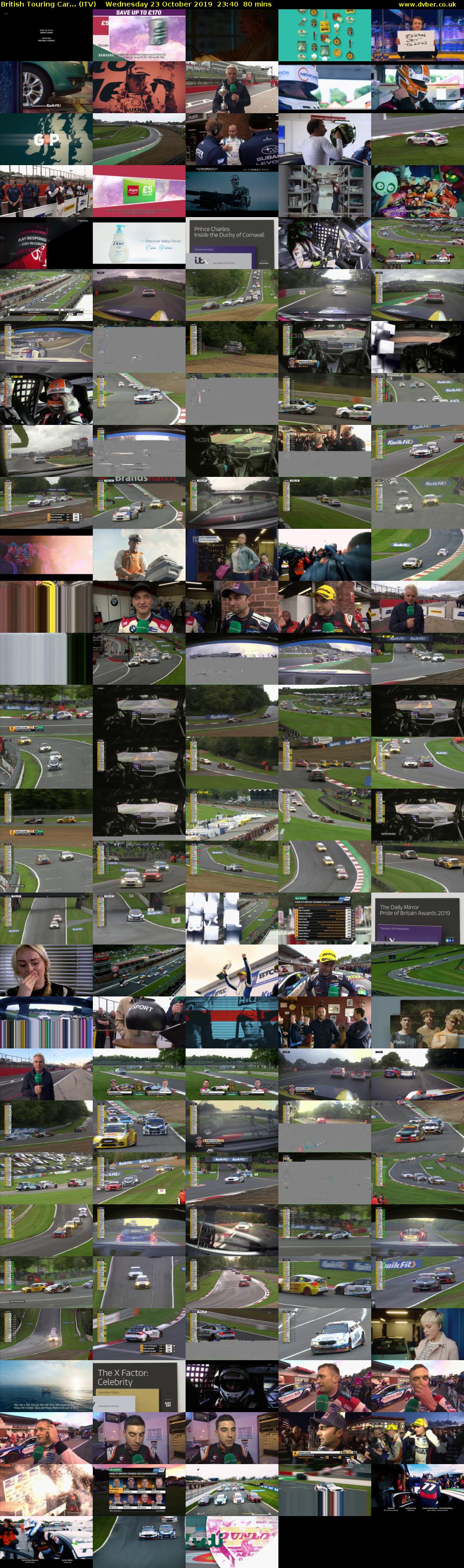 British Touring Car... (ITV) Wednesday 23 October 2019 23:40 - 01:00