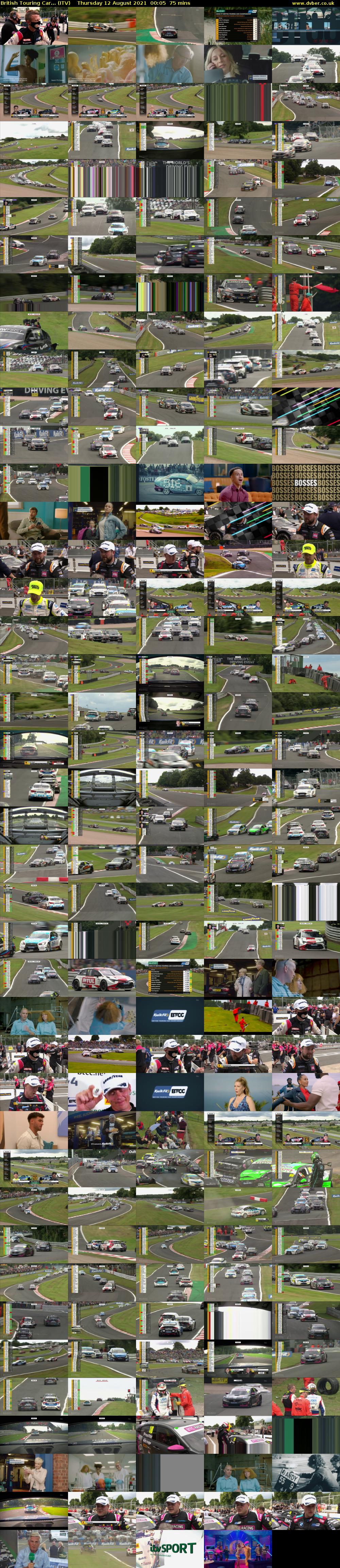 British Touring Car... (ITV) Thursday 12 August 2021 00:05 - 01:20