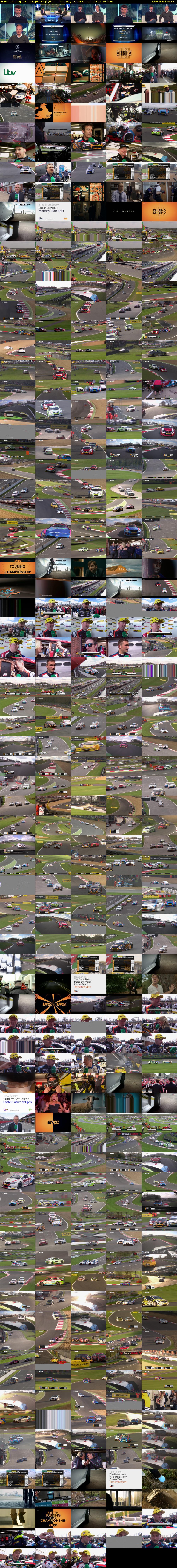 British Touring Car Championship (ITV) Thursday 13 April 2017 00:15 - 01:30