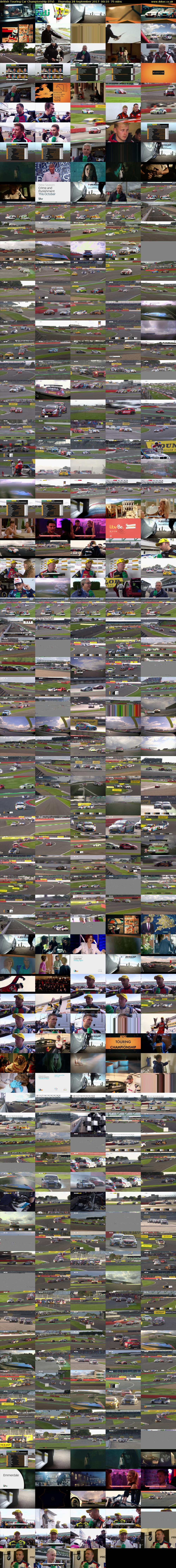 British Touring Car Championship (ITV) Thursday 28 September 2017 00:10 - 01:25
