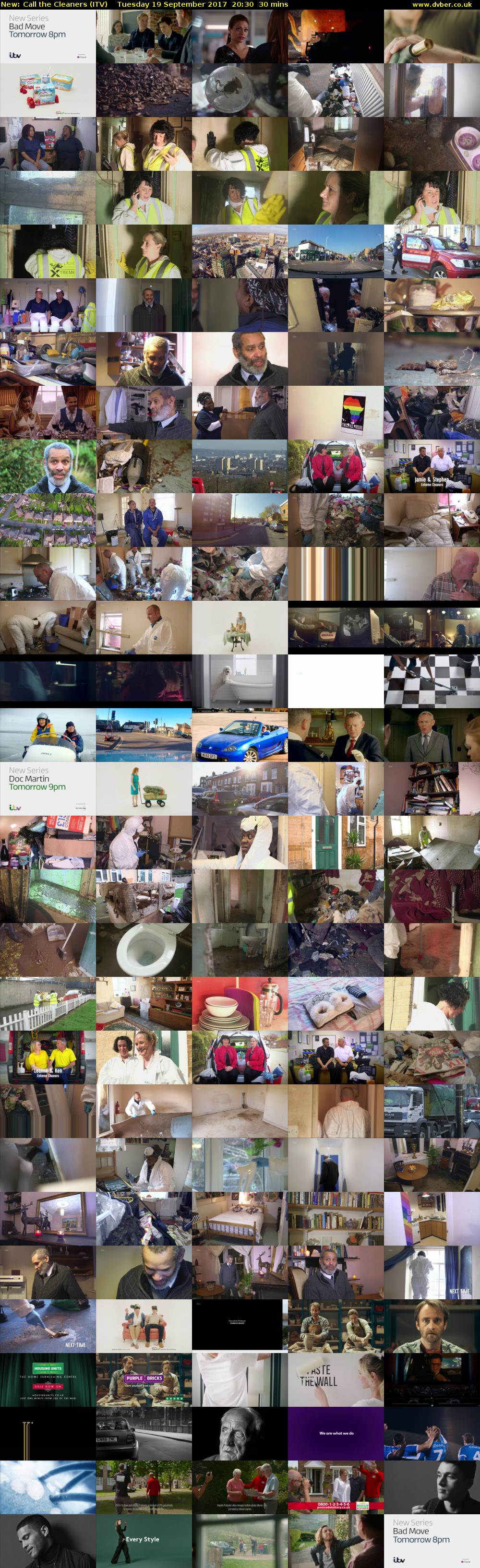 Call the Cleaners (ITV) Tuesday 19 September 2017 20:30 - 21:00