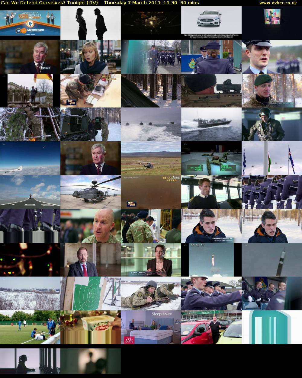 Can We Defend Ourselves? Tonight (ITV) Thursday 7 March 2019 19:30 - 20:00