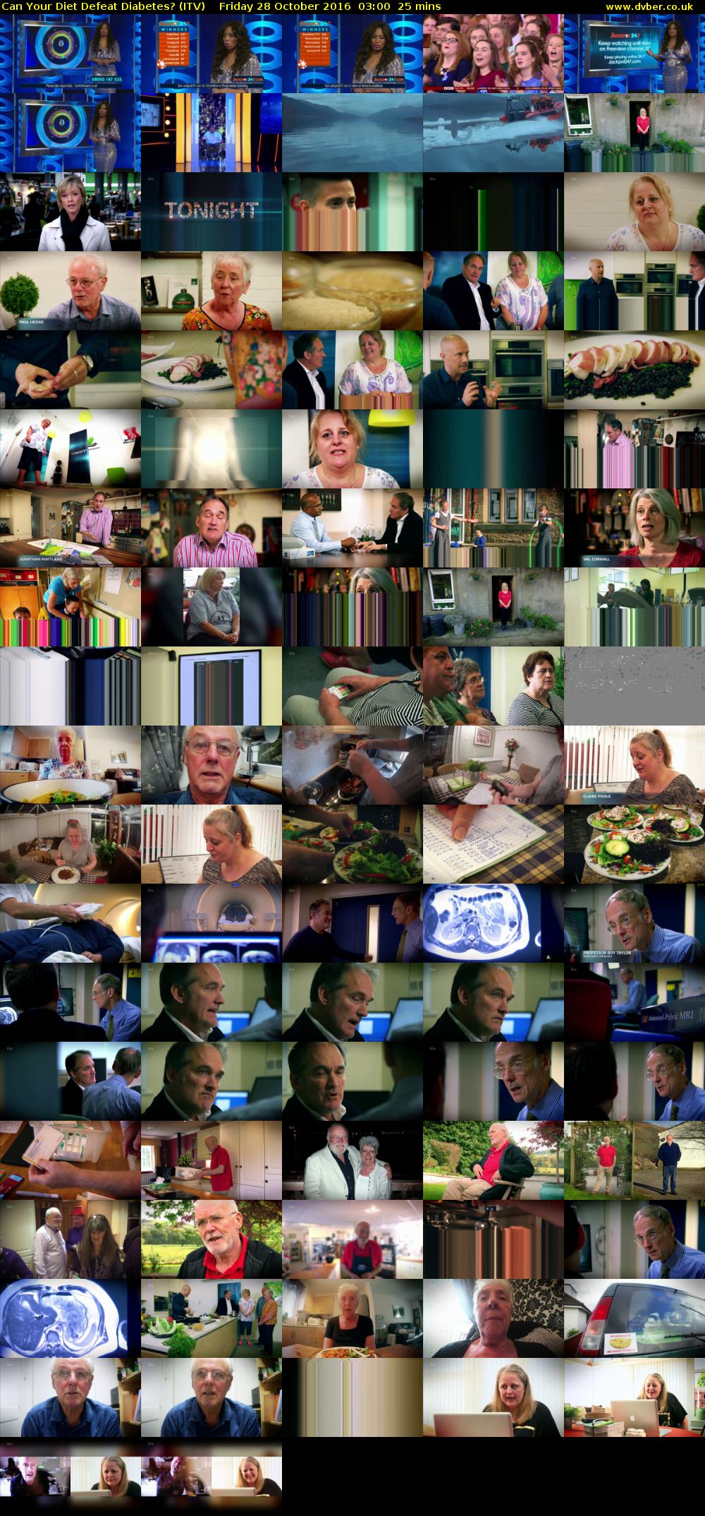 Can Your Diet Defeat Diabetes? (ITV) Friday 28 October 2016 03:00 - 03:25