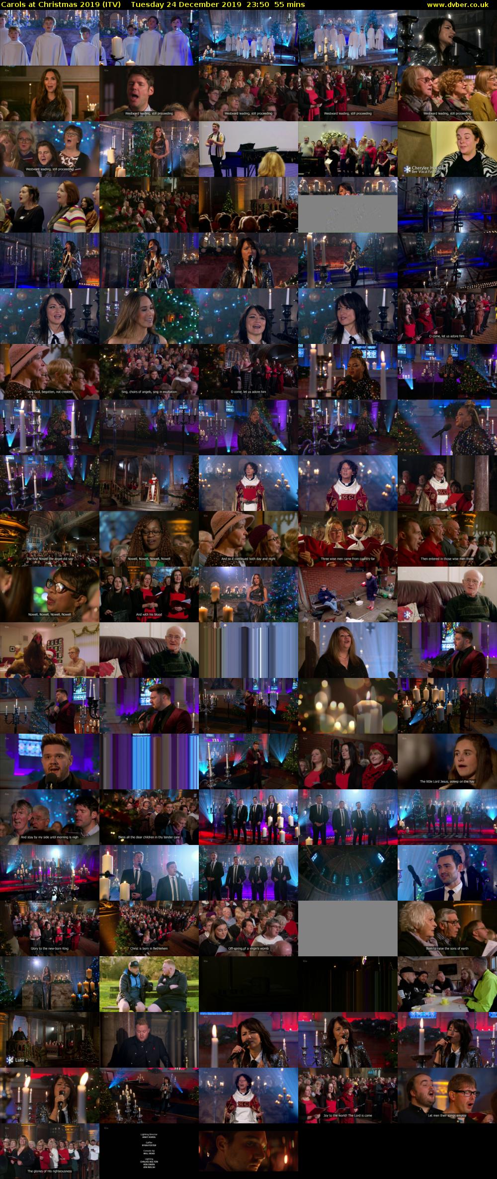 Carols at Christmas 2019 (ITV) Tuesday 24 December 2019 23:50 - 00:45