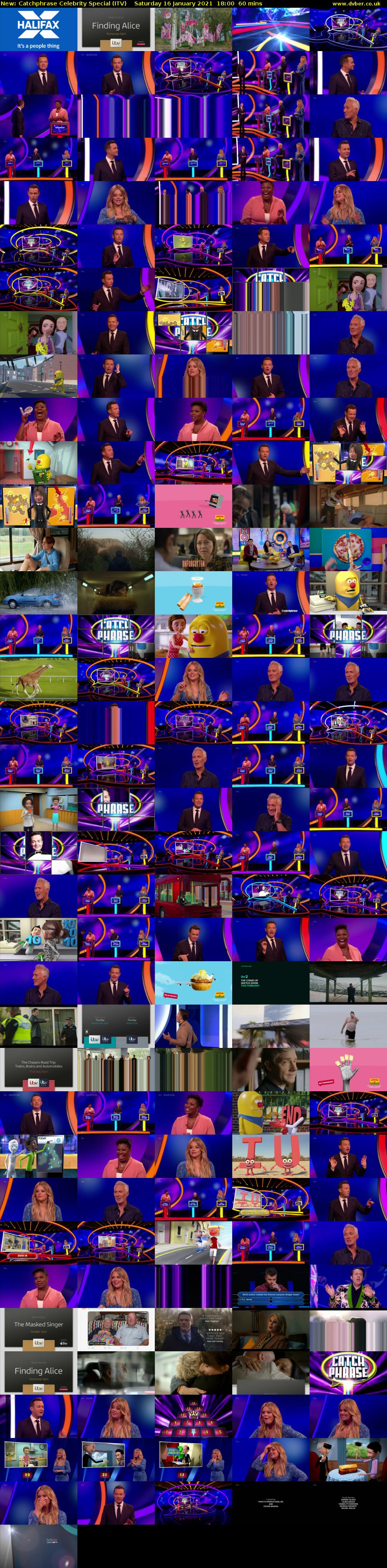 Catchphrase Celebrity Special (ITV) Saturday 16 January 2021 18:00 - 19:00