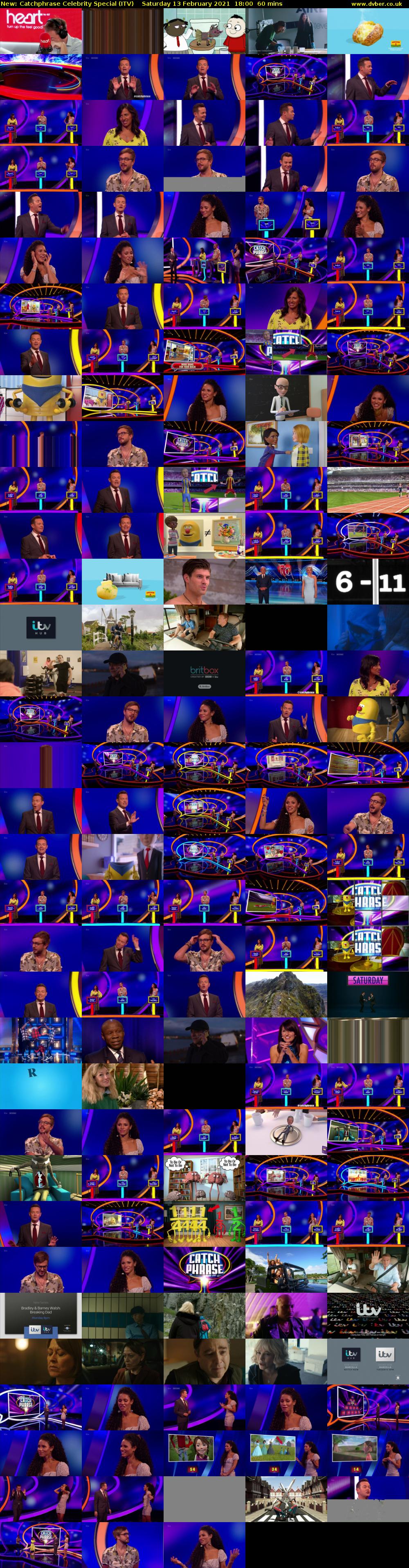 Catchphrase Celebrity Special (ITV) Saturday 13 February 2021 18:00 - 19:00