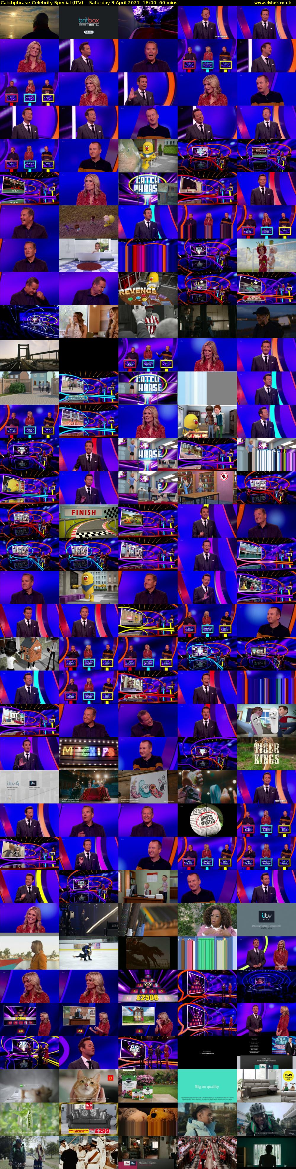 Catchphrase Celebrity Special (ITV) Saturday 3 April 2021 18:00 - 19:00