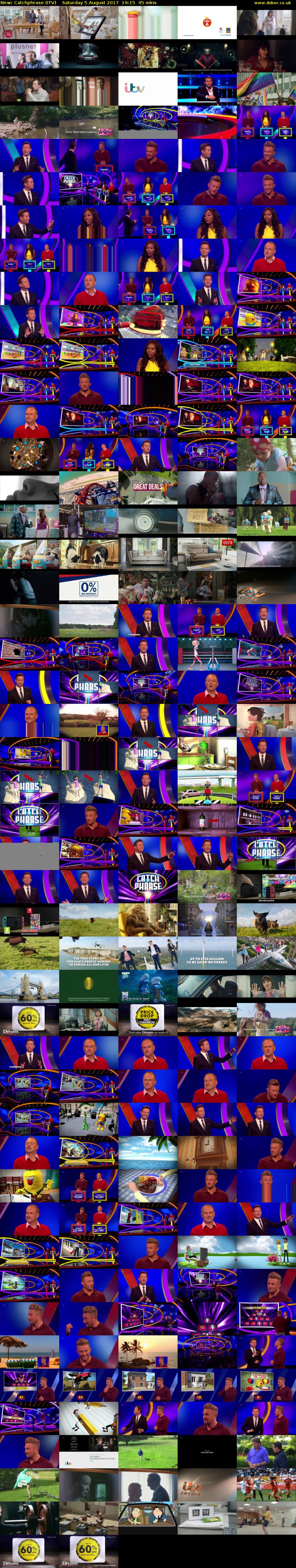 Catchphrase (ITV) Saturday 5 August 2017 19:15 - 20:00