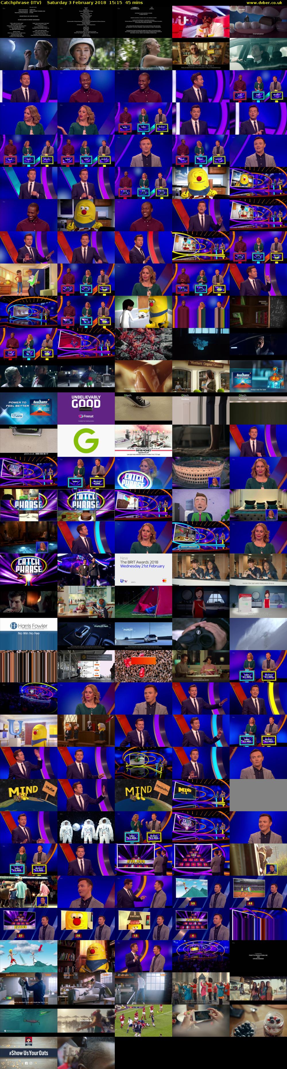 Catchphrase (ITV) Saturday 3 February 2018 15:15 - 16:00