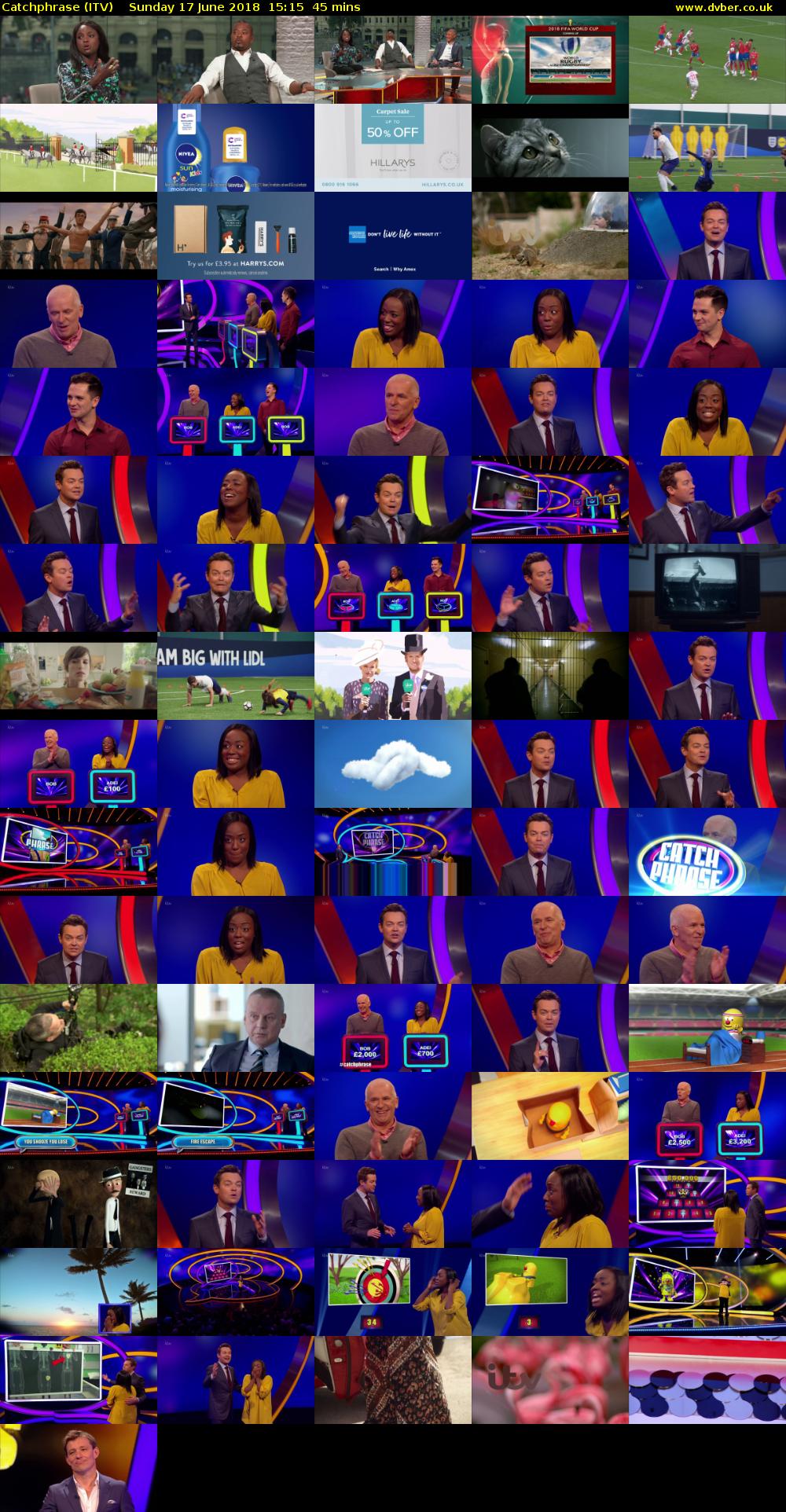 Catchphrase (ITV) Sunday 17 June 2018 15:15 - 16:00