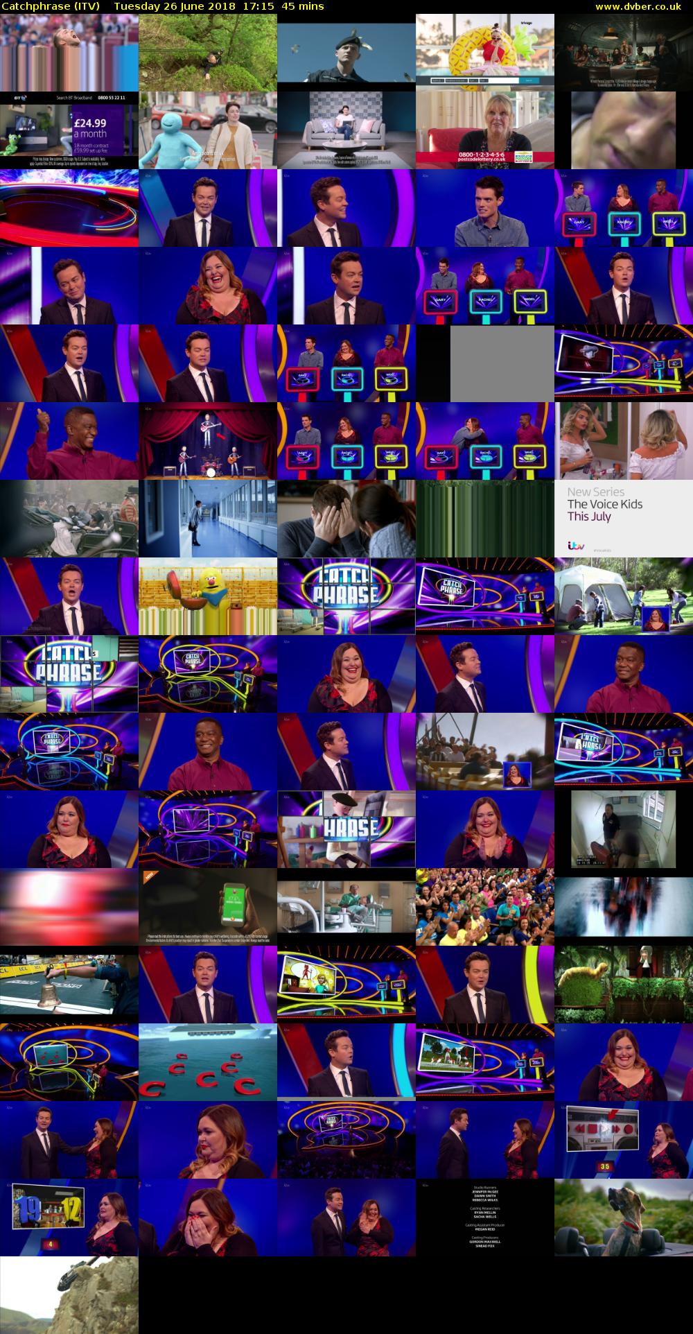 Catchphrase (ITV) Tuesday 26 June 2018 17:15 - 18:00