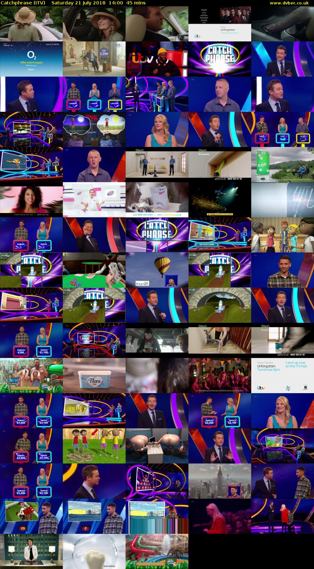 Catchphrase (ITV) Saturday 21 July 2018 14:00 - 14:45