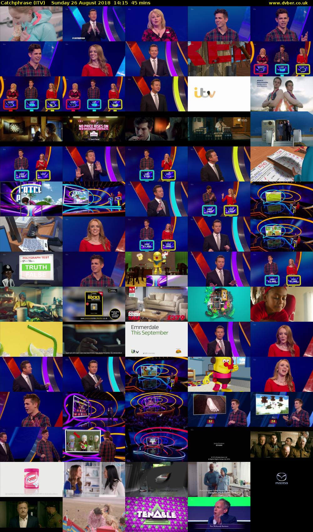Catchphrase (ITV) Sunday 26 August 2018 14:15 - 15:00