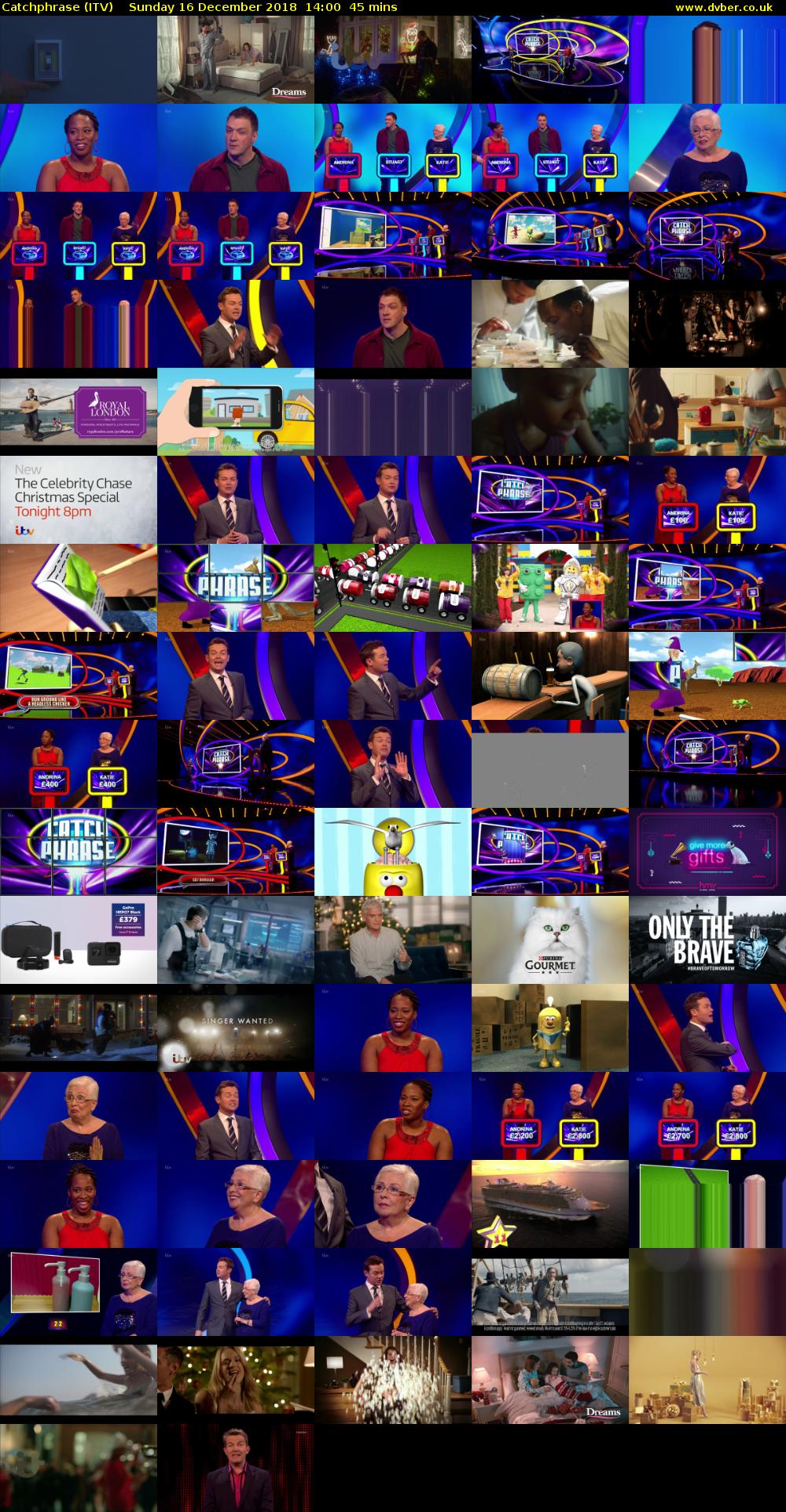 Catchphrase (ITV) Sunday 16 December 2018 14:00 - 14:45