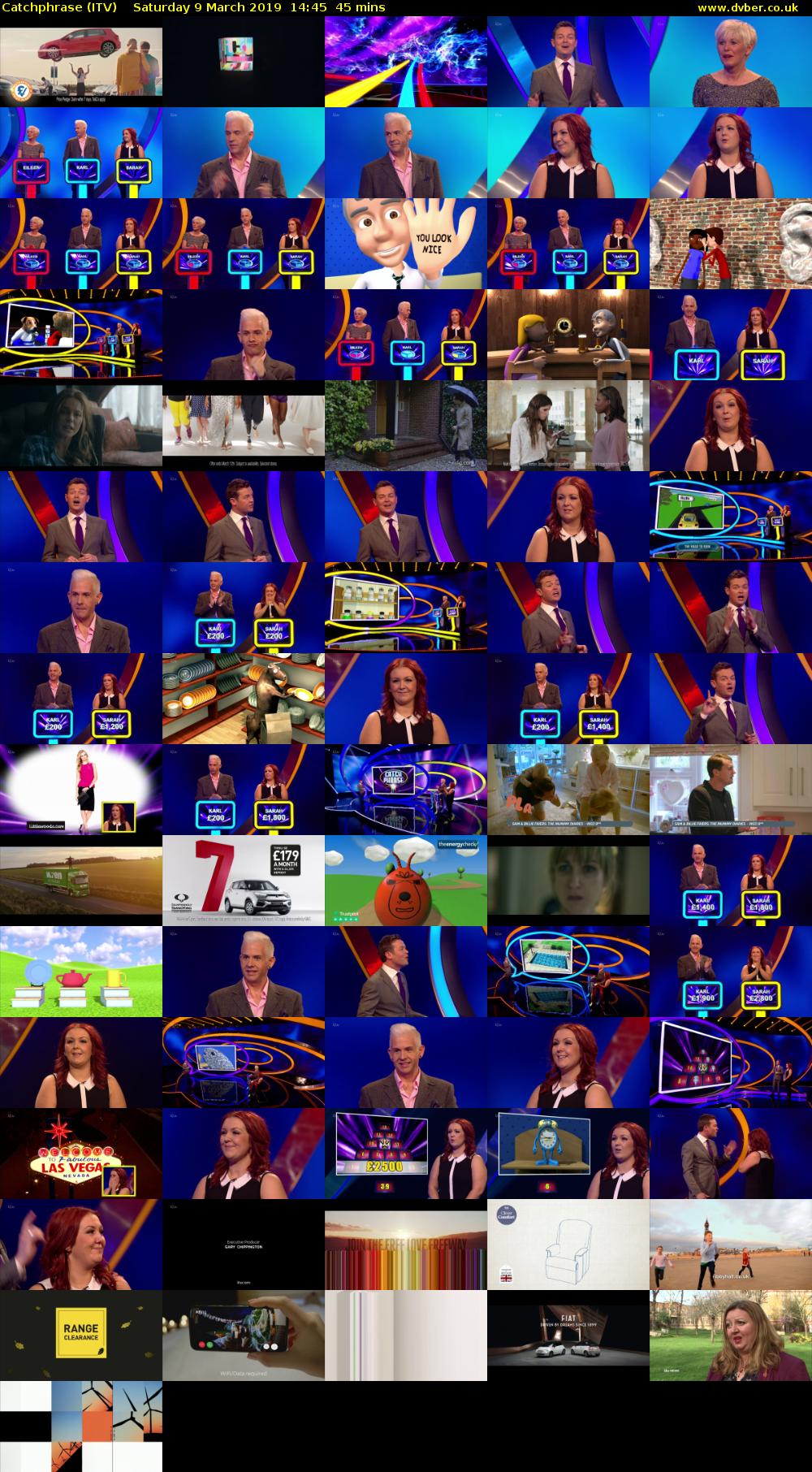 Catchphrase (ITV) Saturday 9 March 2019 14:45 - 15:30