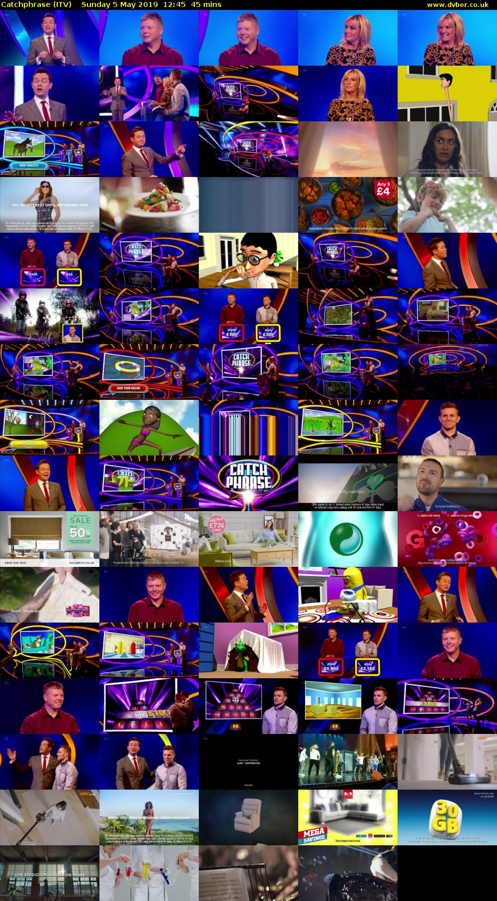 Catchphrase (ITV) Sunday 5 May 2019 12:45 - 13:30