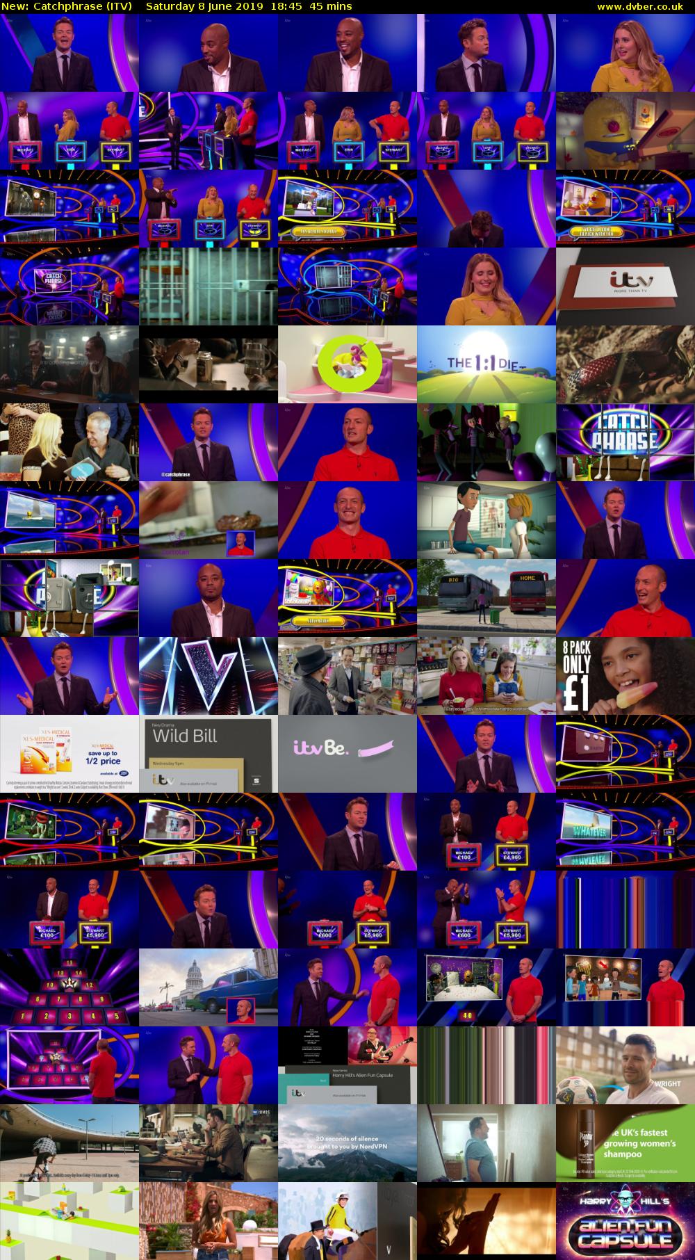 Catchphrase (ITV) Saturday 8 June 2019 18:45 - 19:30