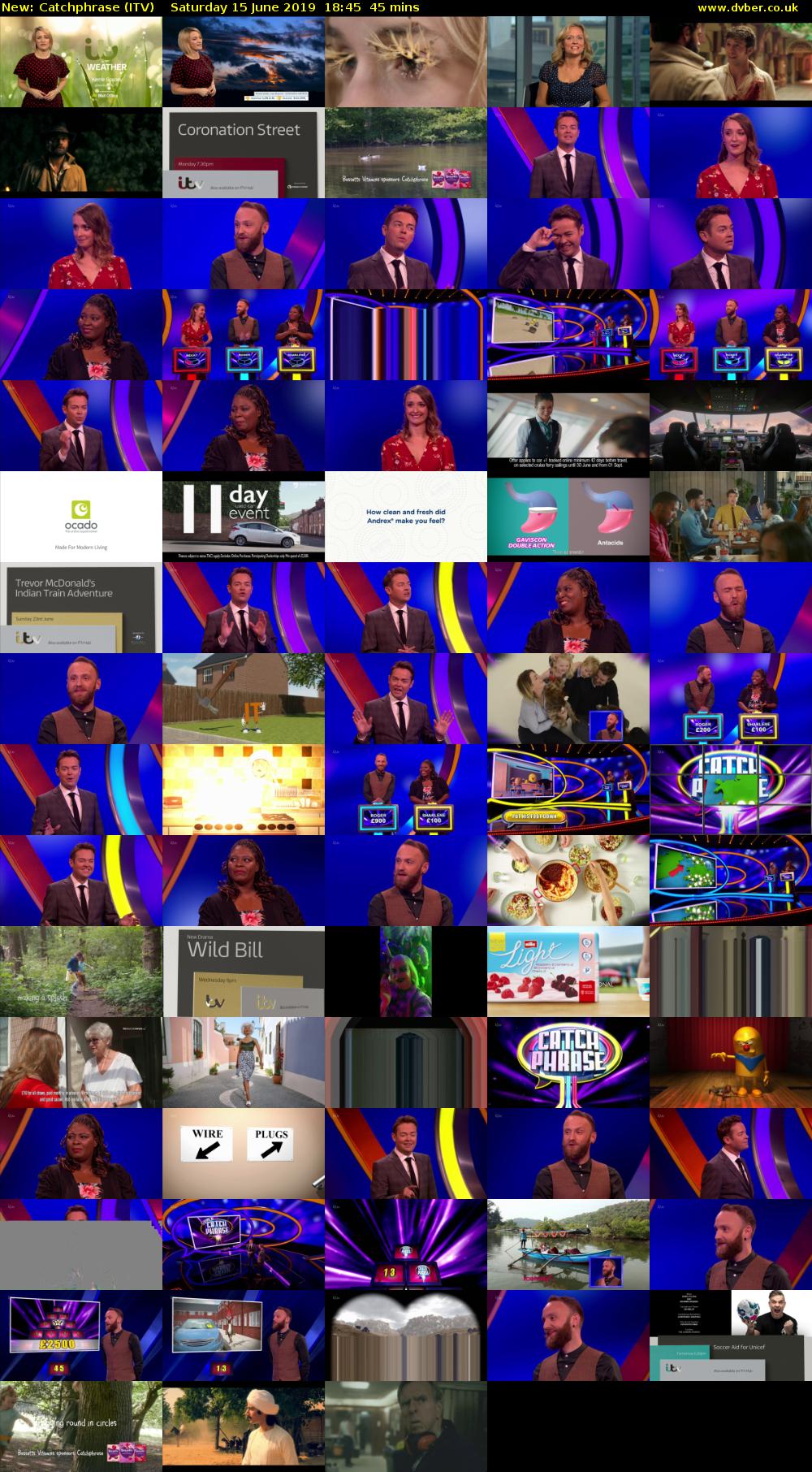 Catchphrase (ITV) Saturday 15 June 2019 18:45 - 19:30