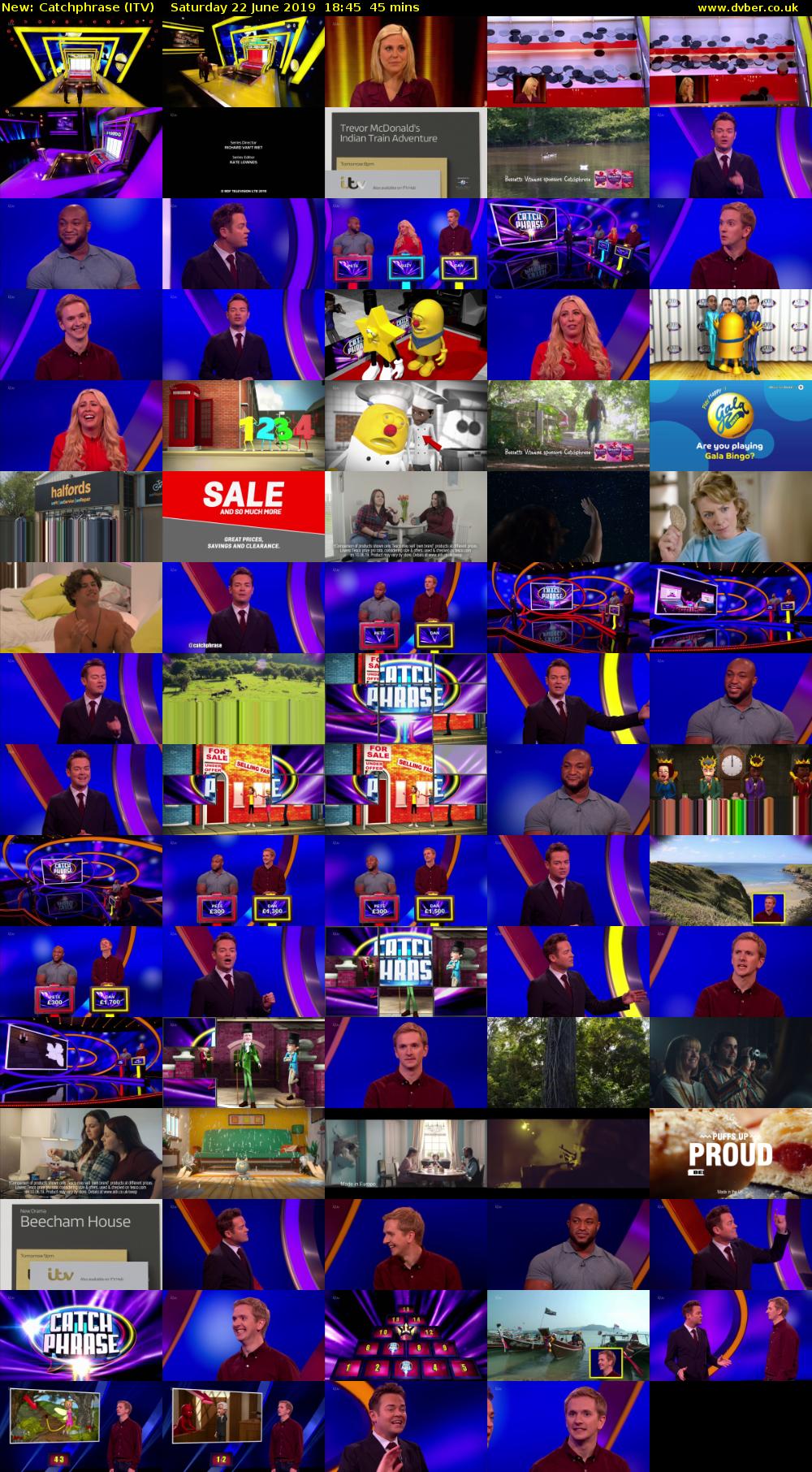 Catchphrase (ITV) Saturday 22 June 2019 18:45 - 19:30