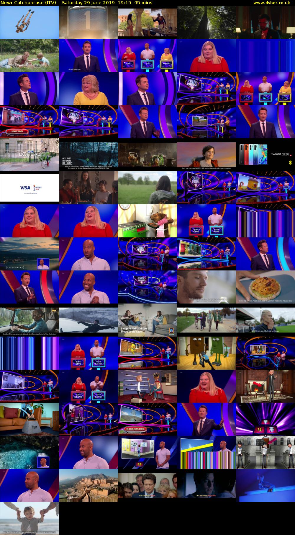 Catchphrase (ITV) Saturday 29 June 2019 19:15 - 20:00