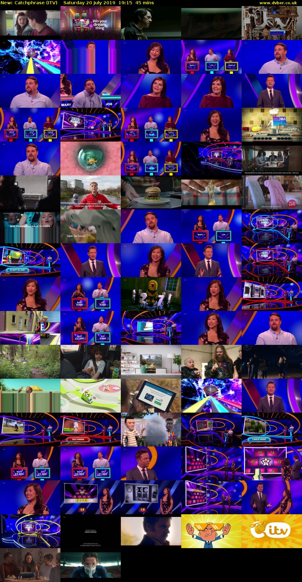Catchphrase (ITV) Saturday 20 July 2019 19:15 - 20:00