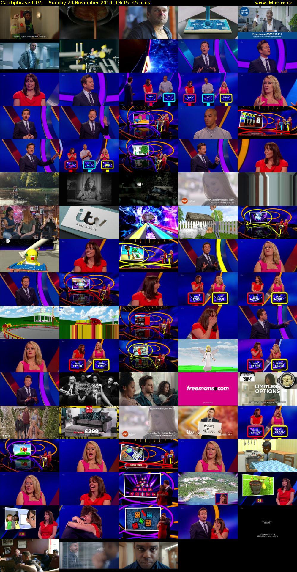 Catchphrase (ITV) Sunday 24 November 2019 13:15 - 14:00