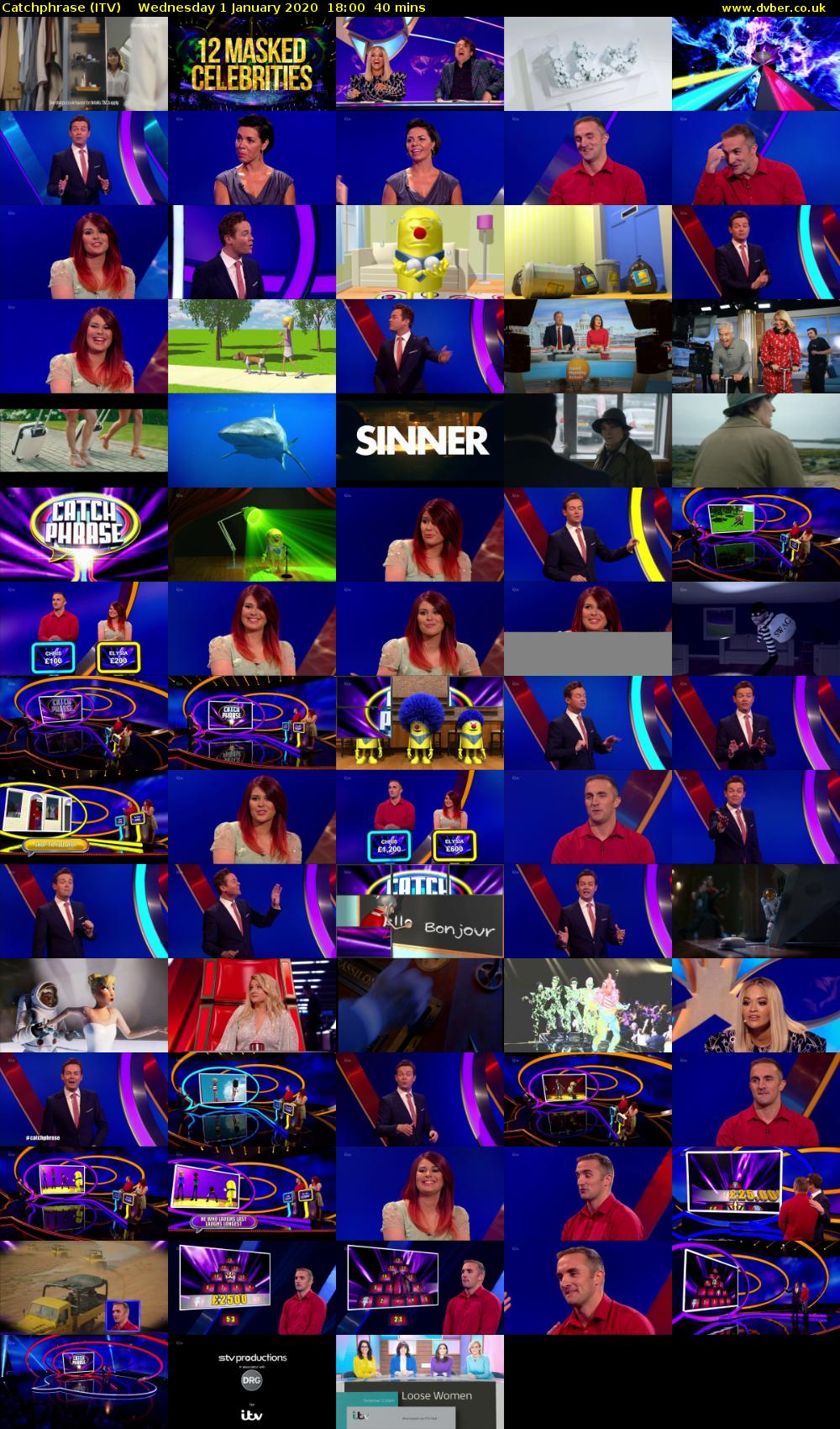Catchphrase (ITV) Wednesday 1 January 2020 18:00 - 18:40