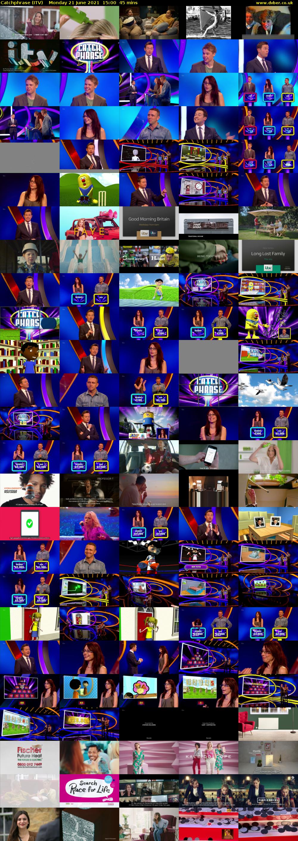 Catchphrase (ITV) Monday 21 June 2021 15:00 - 15:45